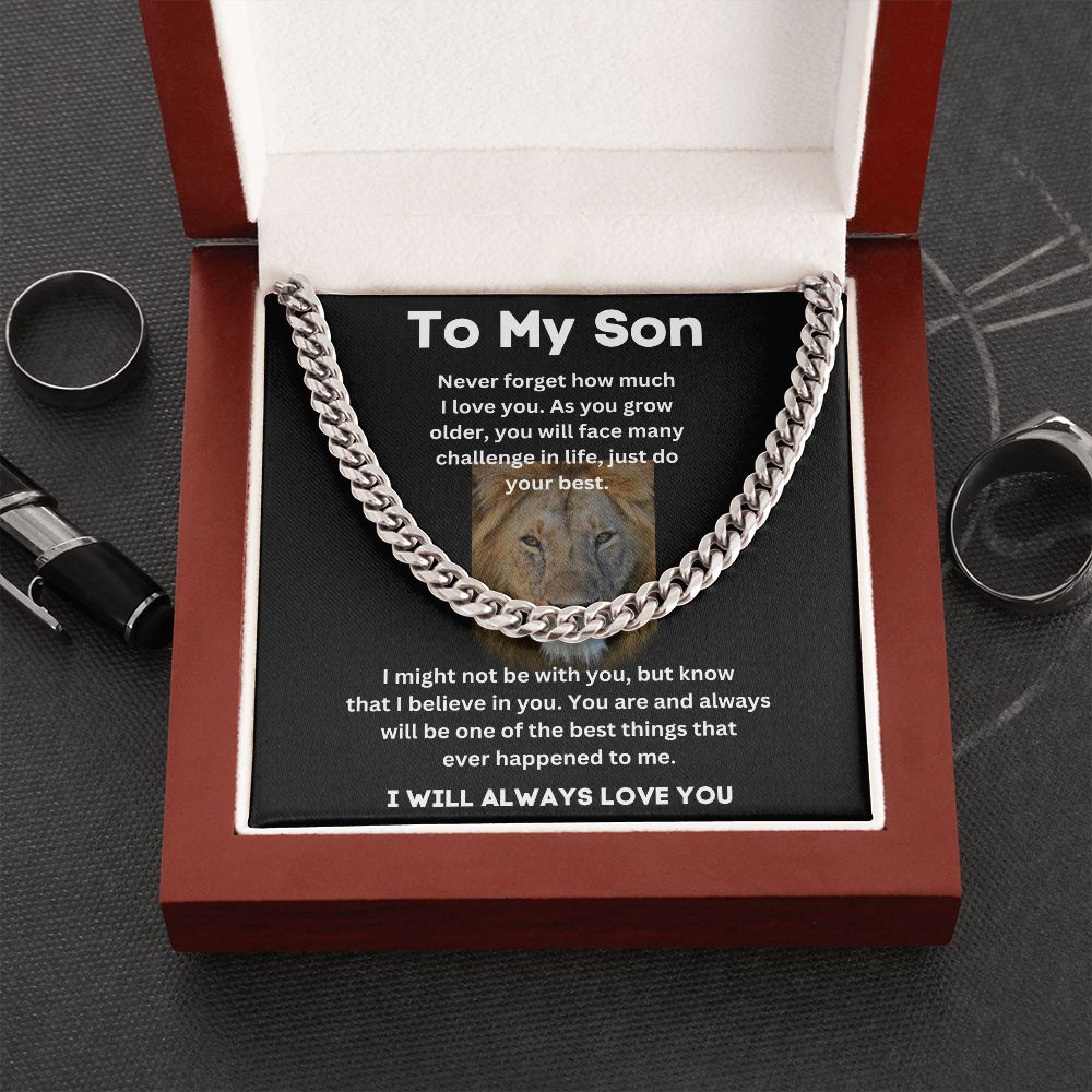 To My Amazing Son Necklace from Mom/Dad with Personalized Message Card