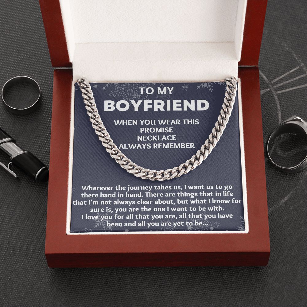 Unique Anniversary Gifts for Him: Personalized Necklace for Your 1 Year Boyfriend"