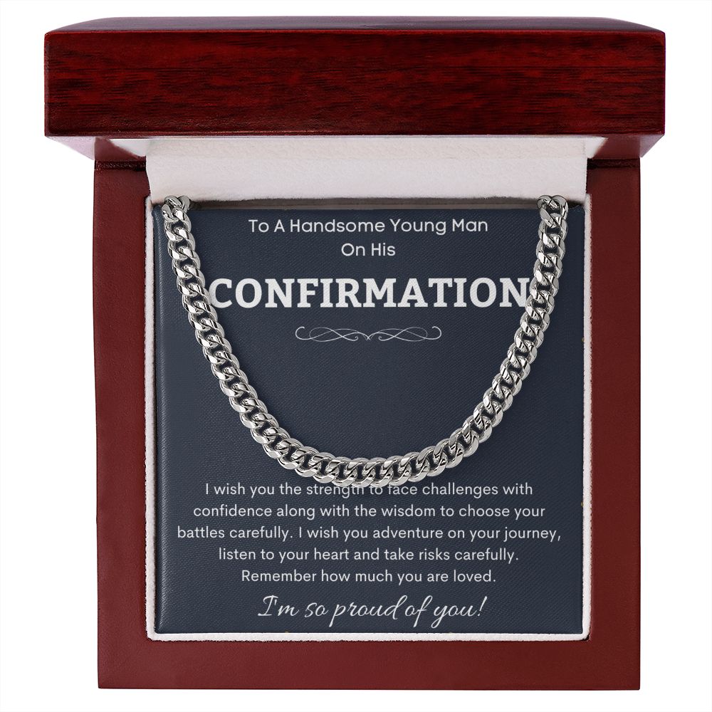 Beautiful Jewelry Gifts for Confirmation, Confirmation Necklace Gift, Baptism Gift, Confirmation Necklace for Teenboys, Christian Necklace Gift, First Communion Gift, Goddaughter Gif SNJW23-280203