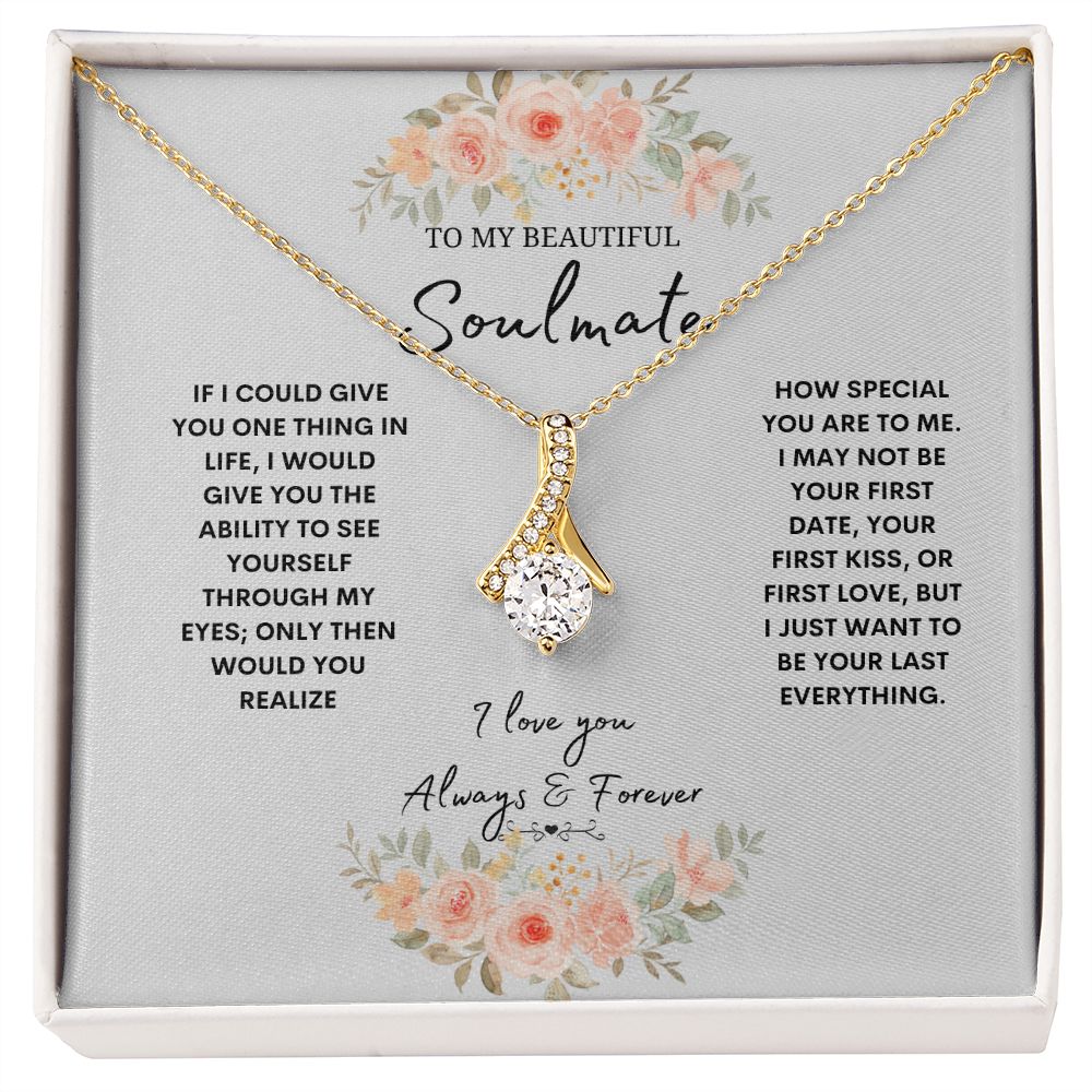 Soulmate Necklace: A Meaningful Gift for the One Who Completes You, Alluring Necklace,  Pendant Jewelry Valentines, Soulmate gift, Gift for girlfriend SNJW23-270207