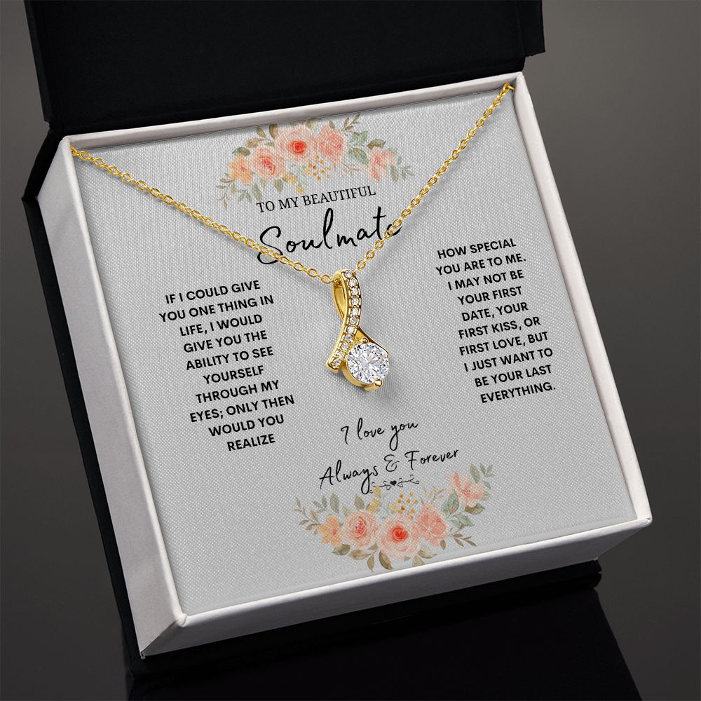 Soulmate Necklace: A Meaningful Gift for the One Who Completes You, Alluring Necklace,  Pendant Jewelry Valentines, Soulmate gift, Gift for girlfriend SNJW23-270207