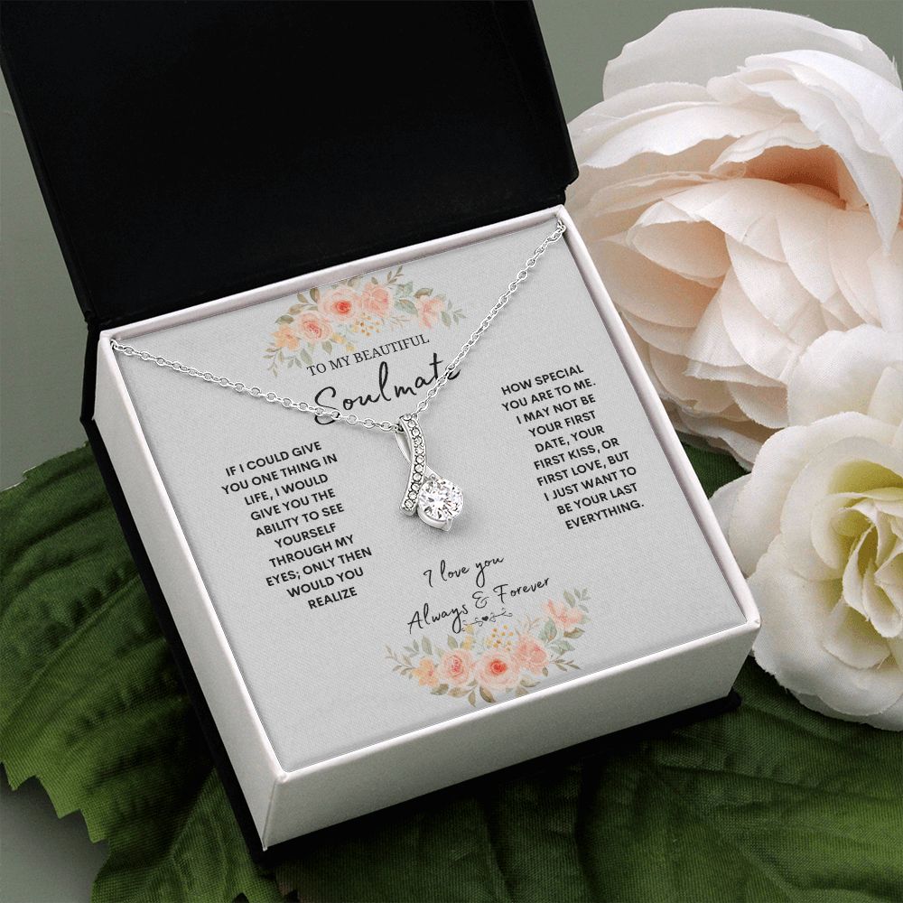 Soulmate Necklace: A Meaningful Gift for the One Who Completes You, Alluring Necklace,  Pendant Jewelry Valentines, Soulmate gift, Gift for girlfriend SNJW23-270207
