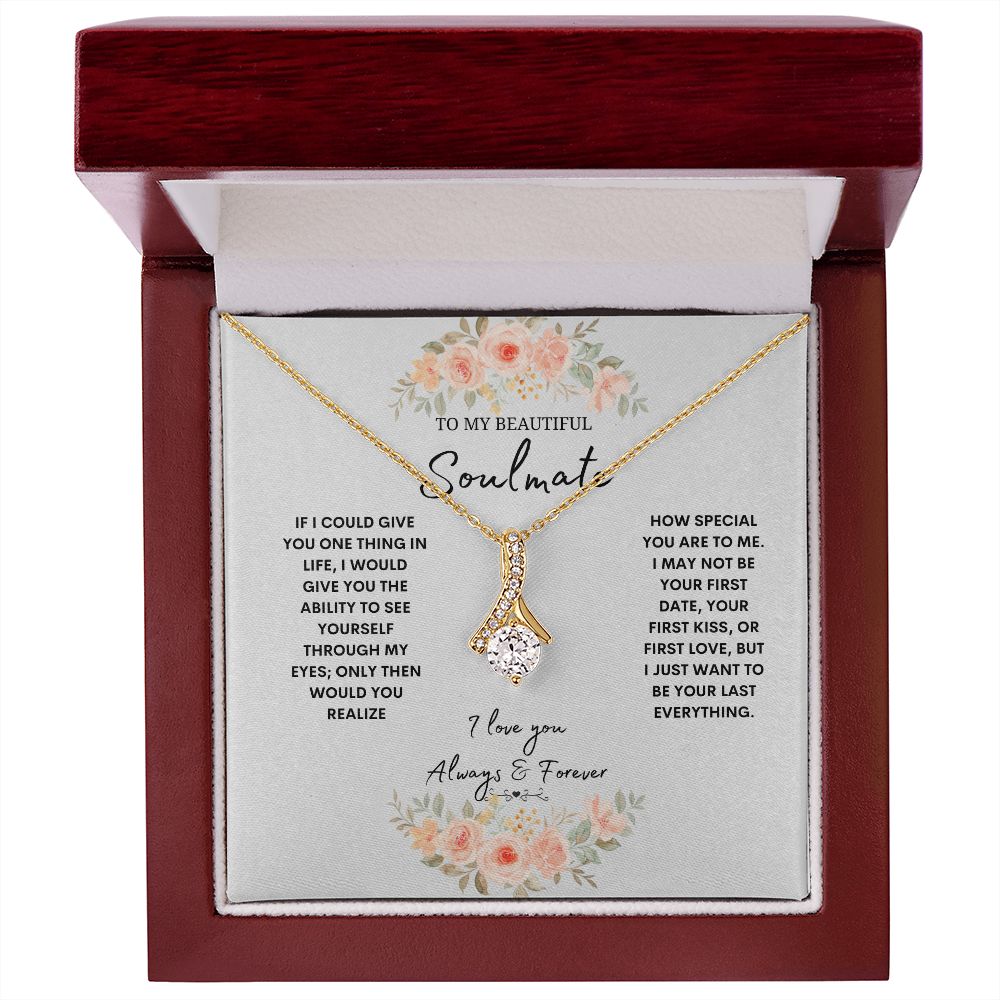 Soulmate Necklace: A Meaningful Gift for the One Who Completes You, Alluring Necklace,  Pendant Jewelry Valentines, Soulmate gift, Gift for girlfriend SNJW23-270207