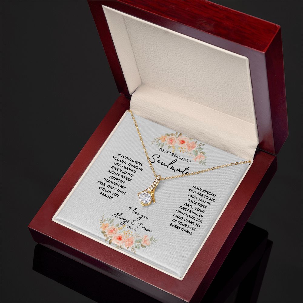 Soulmate Necklace: A Meaningful Gift for the One Who Completes You, Alluring Necklace,  Pendant Jewelry Valentines, Soulmate gift, Gift for girlfriend SNJW23-270207