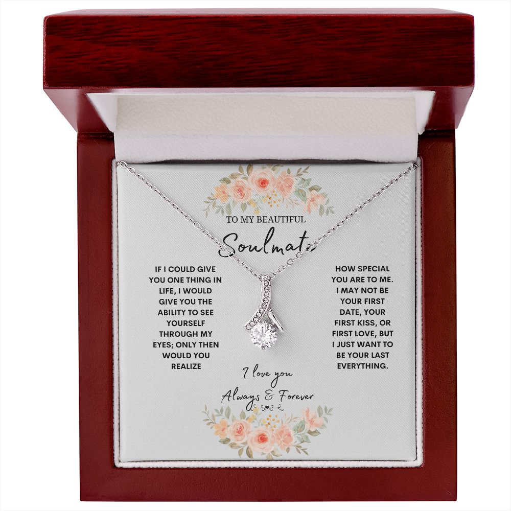 Soulmate Necklace: A Meaningful Gift for the One Who Completes You, Alluring Necklace,  Pendant Jewelry Valentines, Soulmate gift, Gift for girlfriend SNJW23-270207