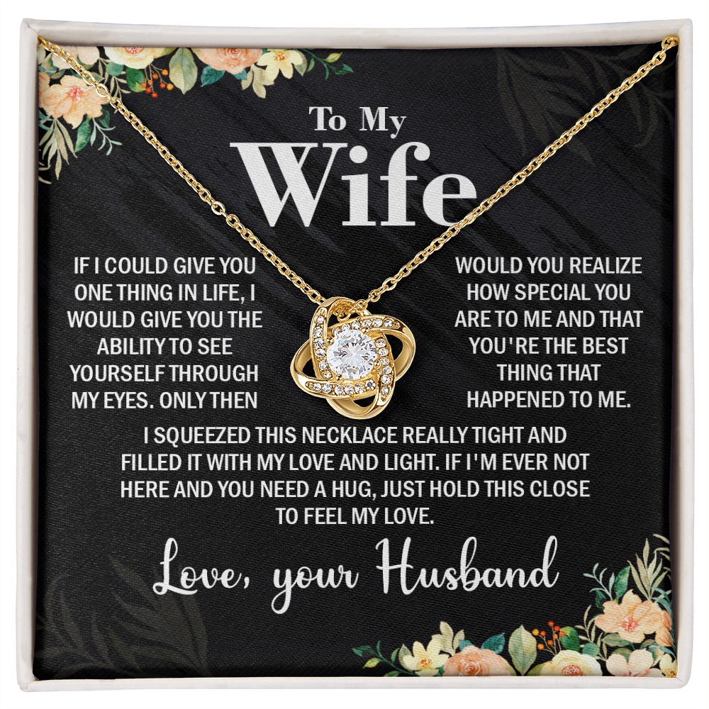 To My Wife Necklace Gift for Her on Anniversary, Birthday, Christmas, New Year & more