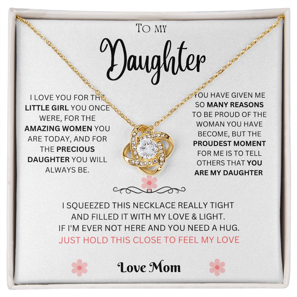 Mother Daughter Necklace with Message Card - Meaningful Gift for Daughter from Mom - Mother Daughter Necklace