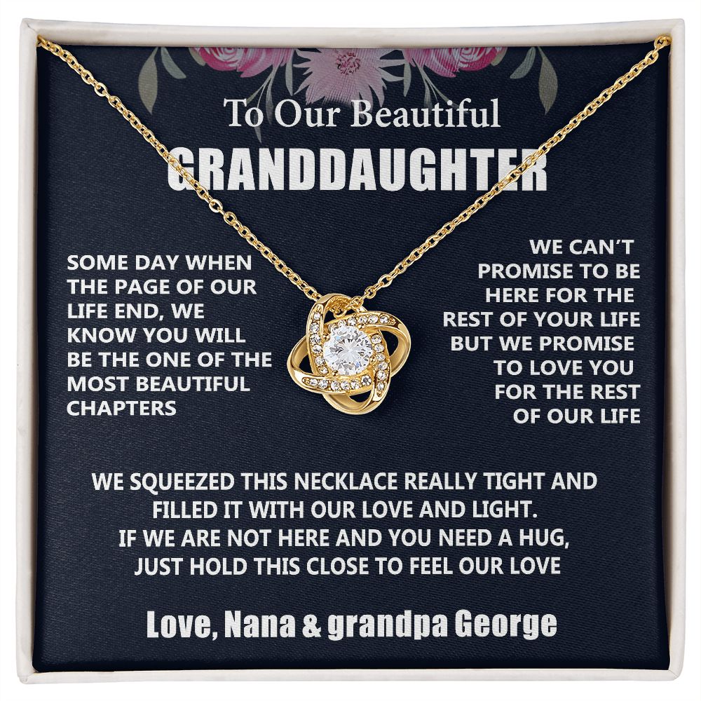 Meaningful Teenage Or Young Adult Granddaughter Necklace Gifts From Grandma & Grandpa - Christmas Birthday Holiday Gifts For Granddaughter - SPNKJW-110504 (Custom)