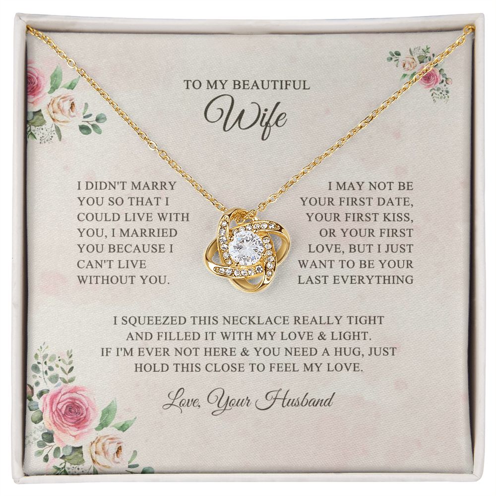 To My Wife Necklace, Romantic Wife Jewelry, Necklace for Wife, Anniversary Gift, Wife Birthday Gift, Mothers Day Gift for Wife from Husband 04127