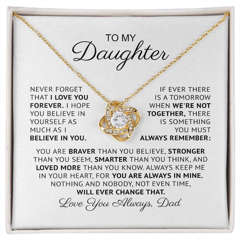 Daughter Gift from Dad, To My Daughter Necklace, Daughter Christmas Birthday Graduation Gift JWSN-110712