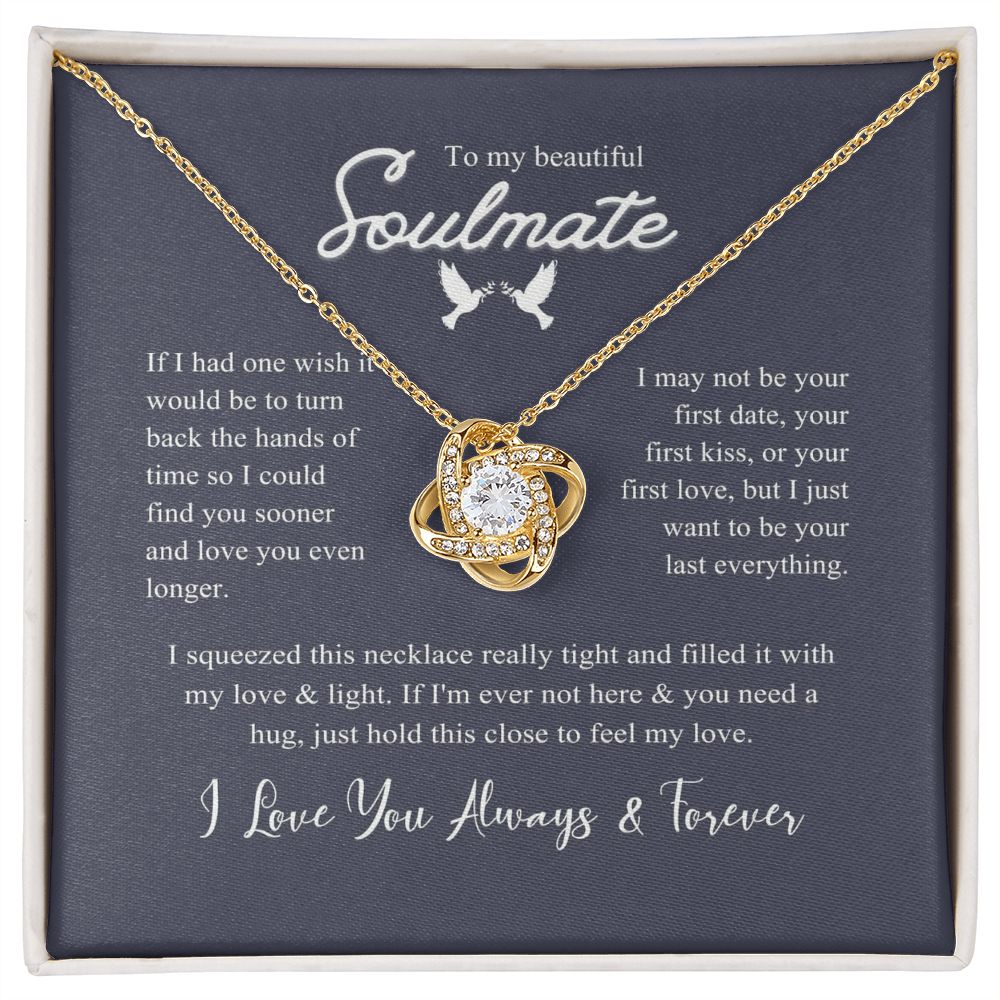 To My Soulmate Necklace, Soulmate Necklace Gift For Her, Love Necklace Gifts Hers, Gift For Love Of My Life, Soulmate Jewelry Valentines Day SNJW110914