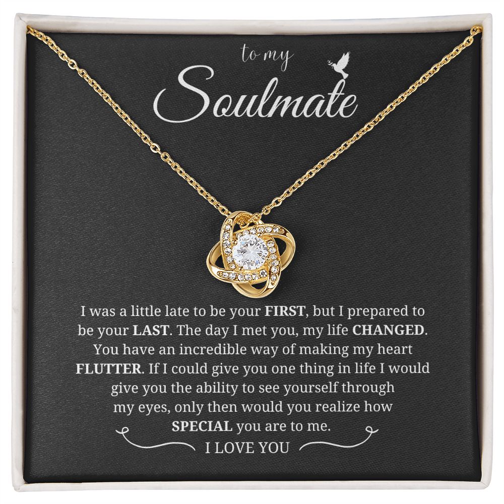 To My Soulmate Necklace for Women: A Beautiful Reminder of Your Love, Couples Gifts Necklace, Birthday Christmas Jewelry Romantic Gifts For My Wife SNJW23-270205