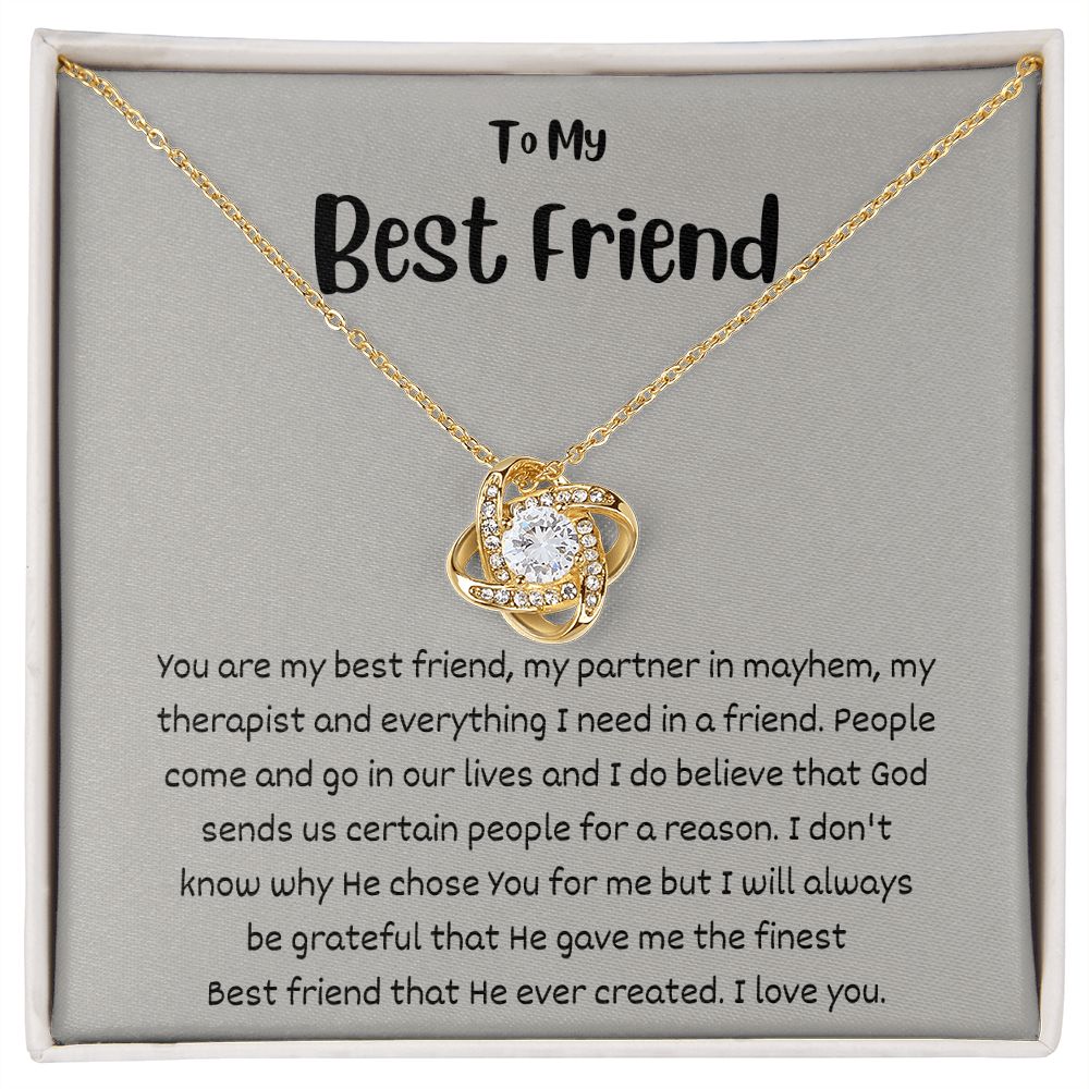 The Love Knot Necklace To My Best Friend, Christmas Gift Idea, Suitable For Sister-In-Law, Friends Gift Necklace For Birthday SNJW23-210301