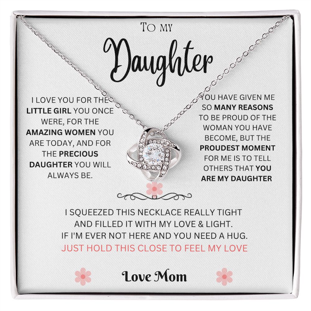 Mother Daughter Necklace with Message Card - Meaningful Gift for Daughter from Mom - Mother Daughter Necklace