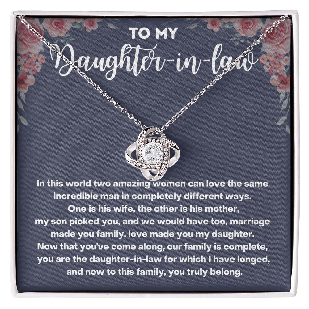 Daughter-in-Law Christmas Gift - Elegant Necklace with Personalized Card to Celebrate the Season