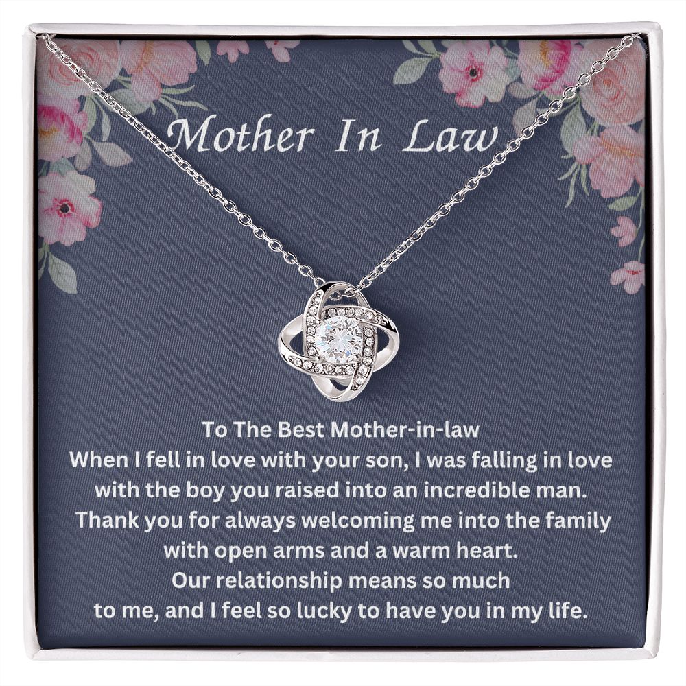 Charming Daughter-in-Law Necklace with Message Card: Thoughtful Christmas Gift for Mother-in-Law