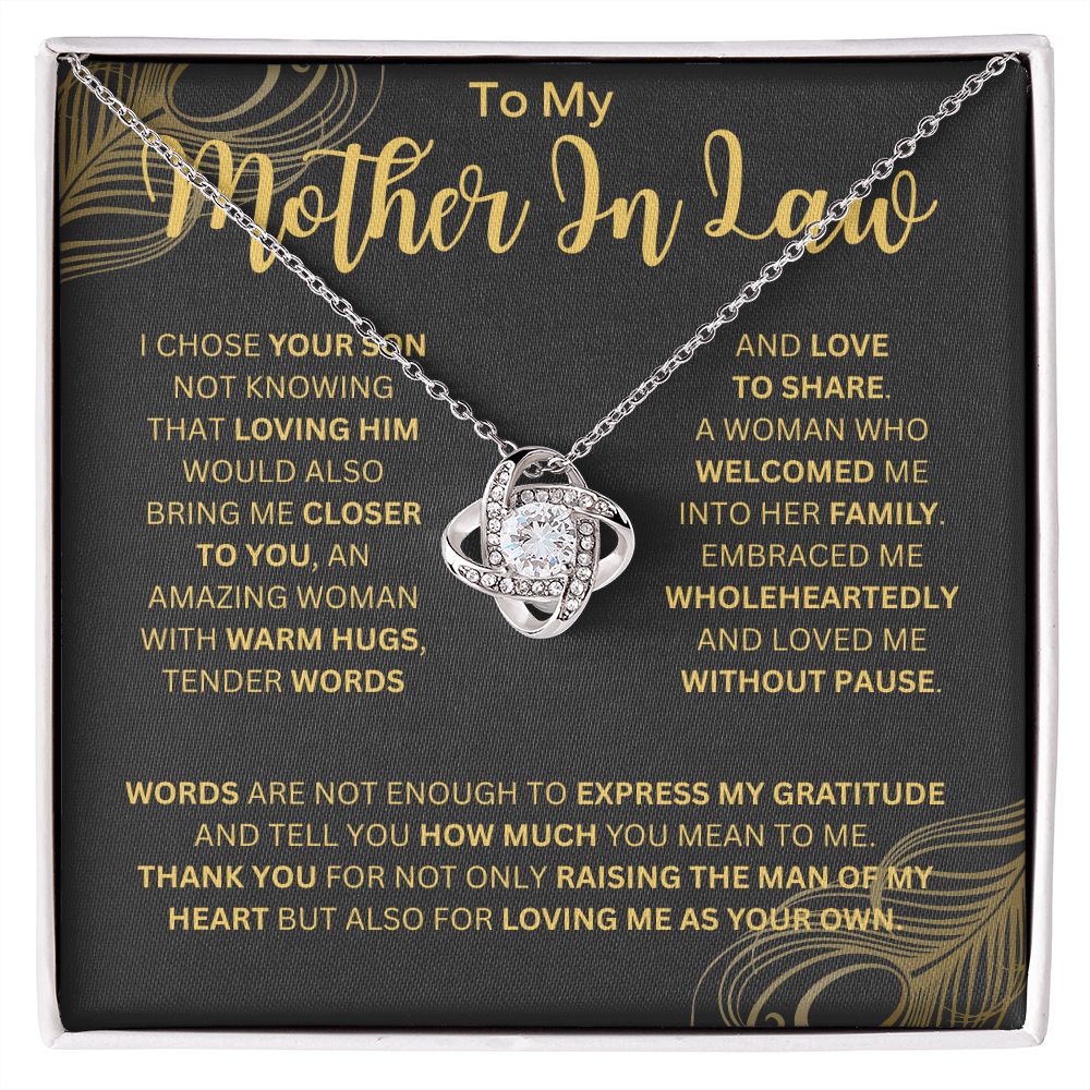 Heartfelt Christmas Gift for Mother-in-Law: Daughter-in-Law Necklace with Message Card