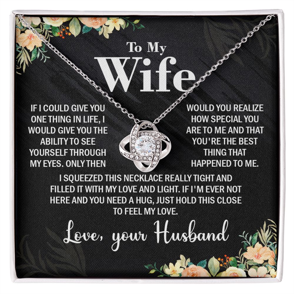 To My Wife Necklace Gift for Her on Anniversary, Birthday, Christmas, New Year & more