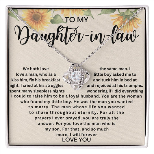 Elegant Daughter-in-Law Necklace - Meaningful gift for Mother-in-Law, Birthday, Christmas, or Any Occasion