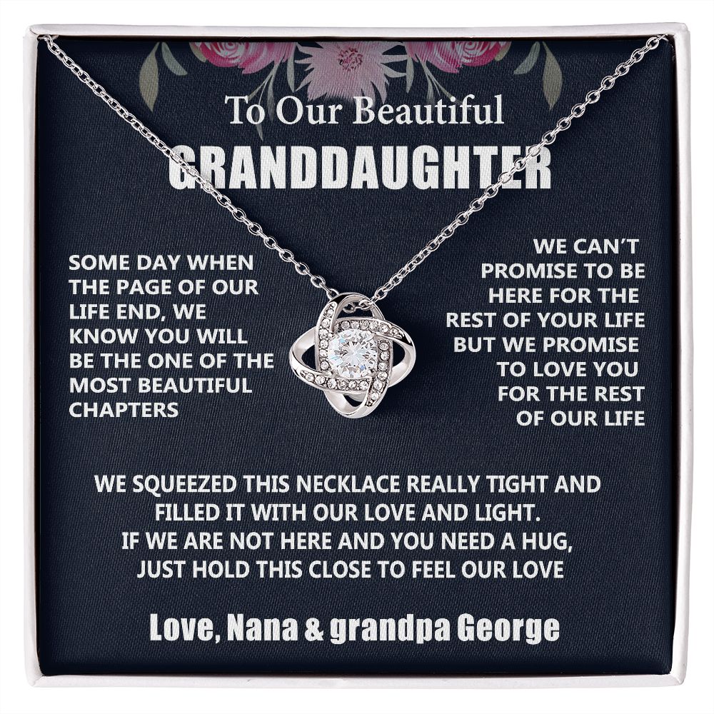 Meaningful Teenage Or Young Adult Granddaughter Necklace Gifts From Grandma & Grandpa - Christmas Birthday Holiday Gifts For Granddaughter - SPNKJW-110504 (Custom)