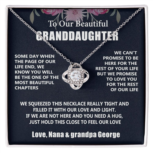 Meaningful Teenage Or Young Adult Granddaughter Necklace Gifts From Grandma & Grandpa - Christmas Birthday Holiday Gifts For Granddaughter - SPNKJW-110504 (Custom)