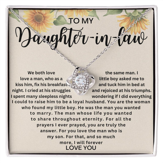 Elegant Daughter-in-Law Necklace - Meaning Gift for Mother-in-Law, Birthday, Christmas, or Any Occasion