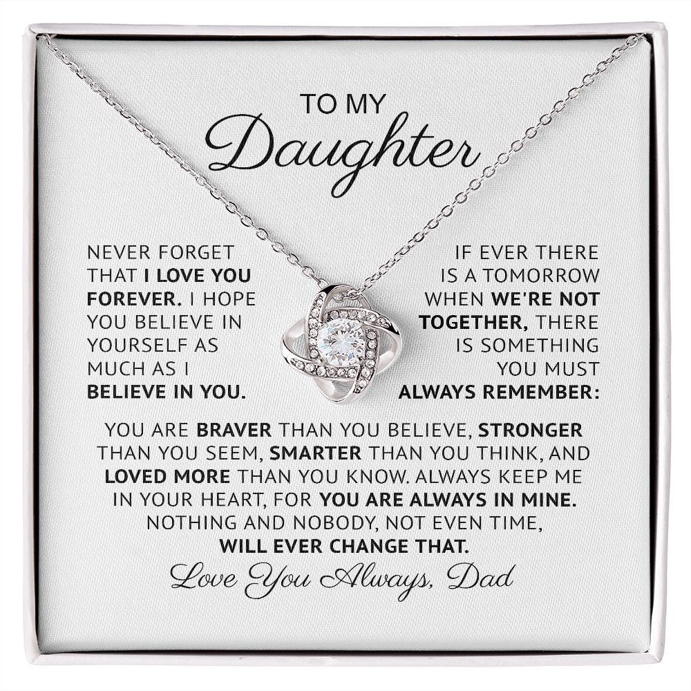 Daughter Gift from Dad, To My Daughter Necklace, Daughter Christmas Birthday Graduation Gift JWSN-110712