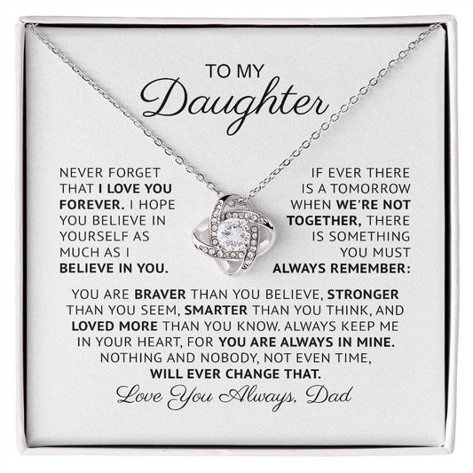 Daughter Gift from Dad, To My Daughter Necklace, Daughter Christmas Birthday Graduation Gift JWSN-110712