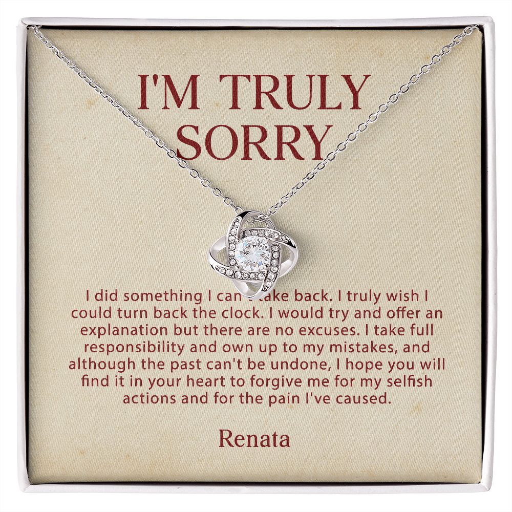 I'm Sorry Gift, Sorry Card, Apology Necklace, Sorry Gift Wife
