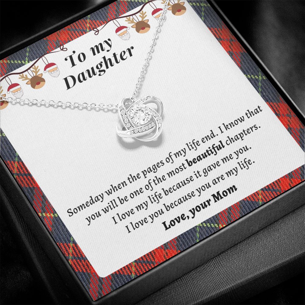 Necklace Gift For Daughter - I love you because you are my life!