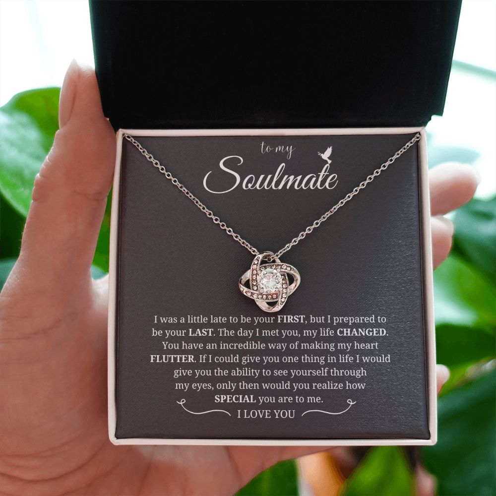 To My Soulmate Necklace for Women: A Beautiful Reminder of Your Love, Couples Gifts Necklace, Birthday Christmas Jewelry Romantic Gifts For My Wife SNJW23-270205