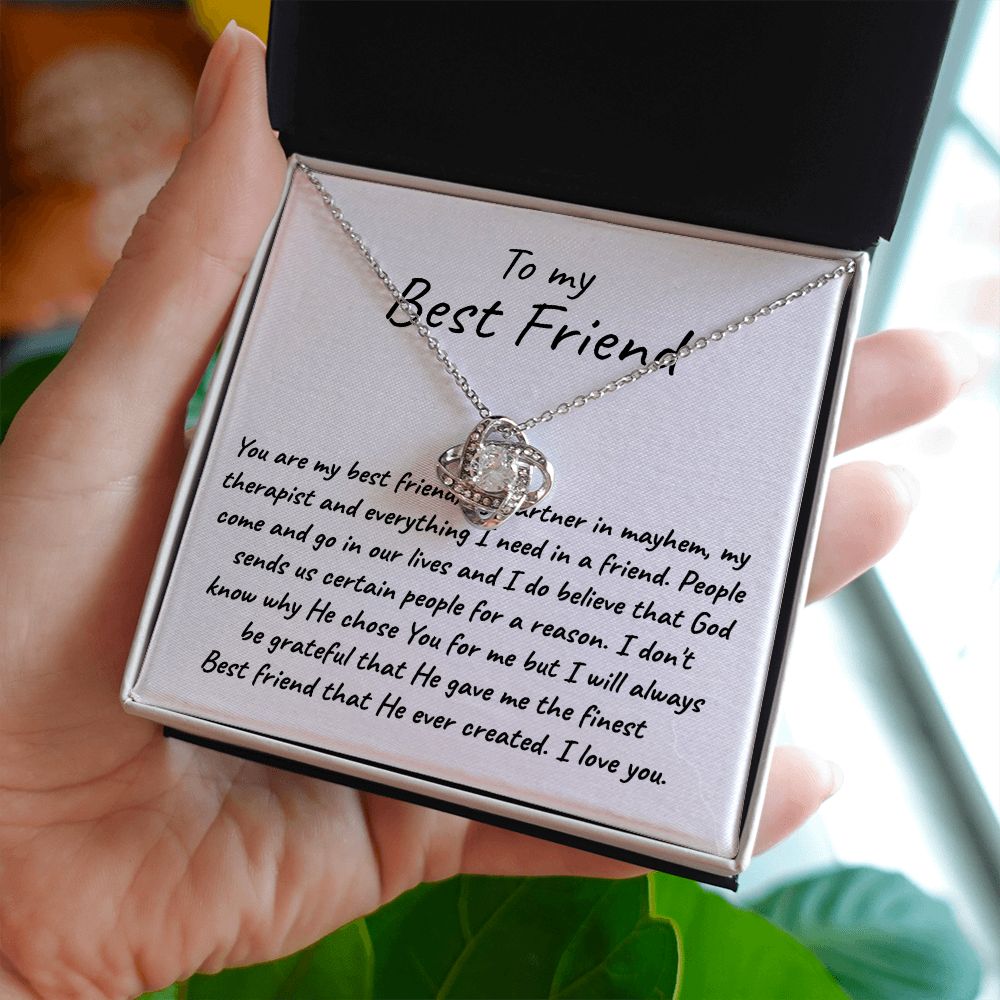 The Love Knot Necklace To My Best Friend, CHRISTMaS GIFT IDEa; Suitable for Sister-in-law; Longtime Friend