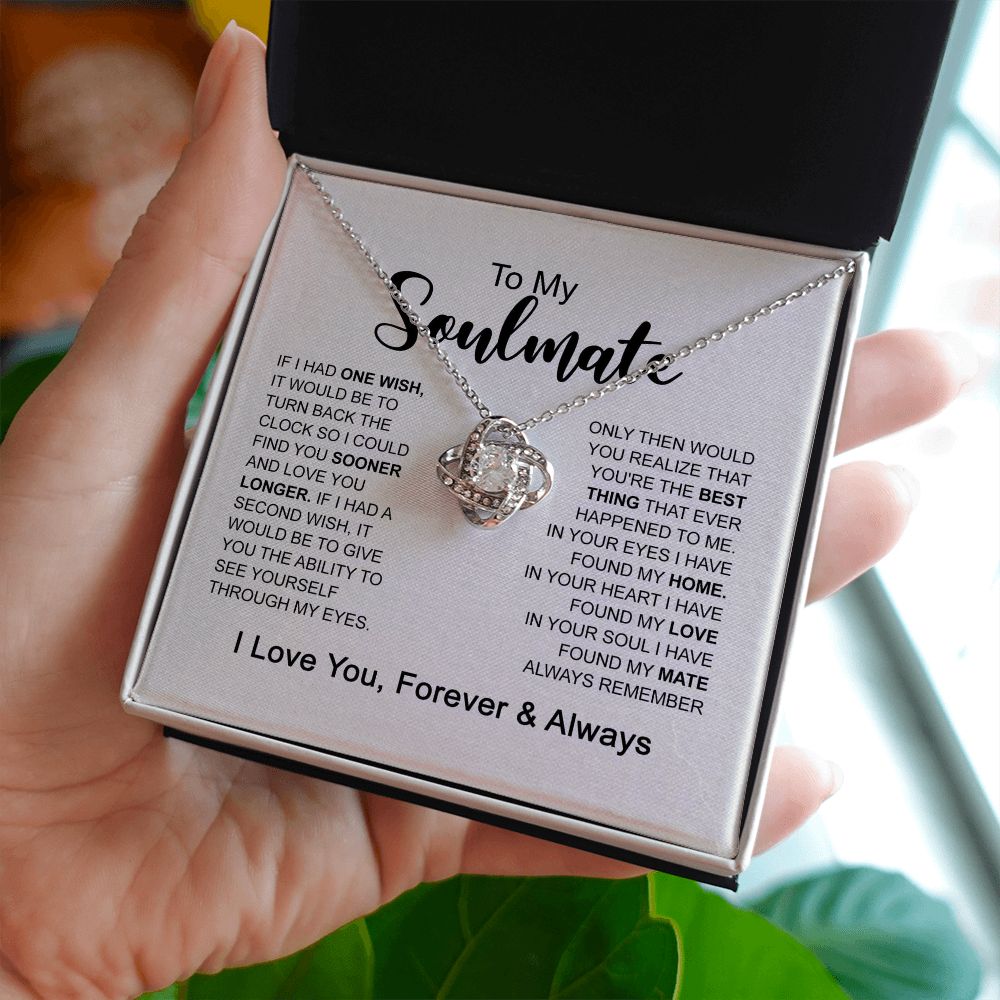 To My Soulmate Necklace Light Up Box Stering Silver and Gold 4U-JF6Z-FMAE B0BB81GFHQ