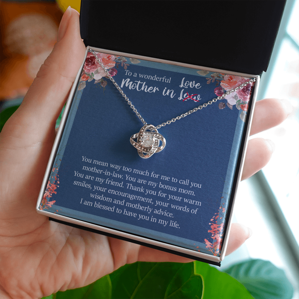 To My Wonderful Mother In Law Necklace, Gift to Mother-in-Law for Christmas Birthday Mother's Day