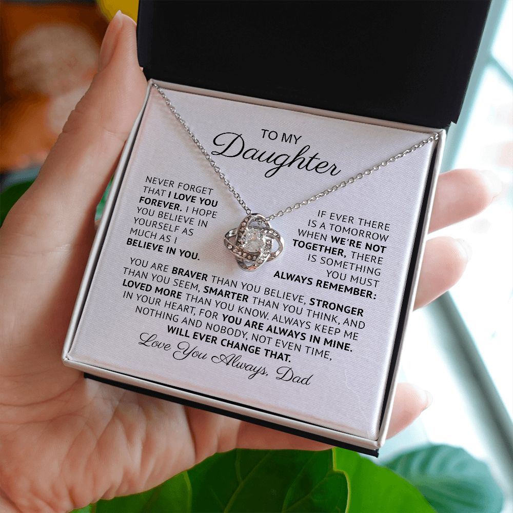 Daughter Gift from Dad, To My Daughter Necklace, Daughter Christmas Birthday Graduation Gift JWSN-110712