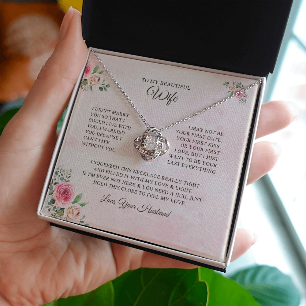 To My Wife Necklace, Romantic Wife Jewelry, Necklace for Wife, Anniversary Gift, Wife Birthday Gift, Mothers Day Gift for Wife from Husband 04127
