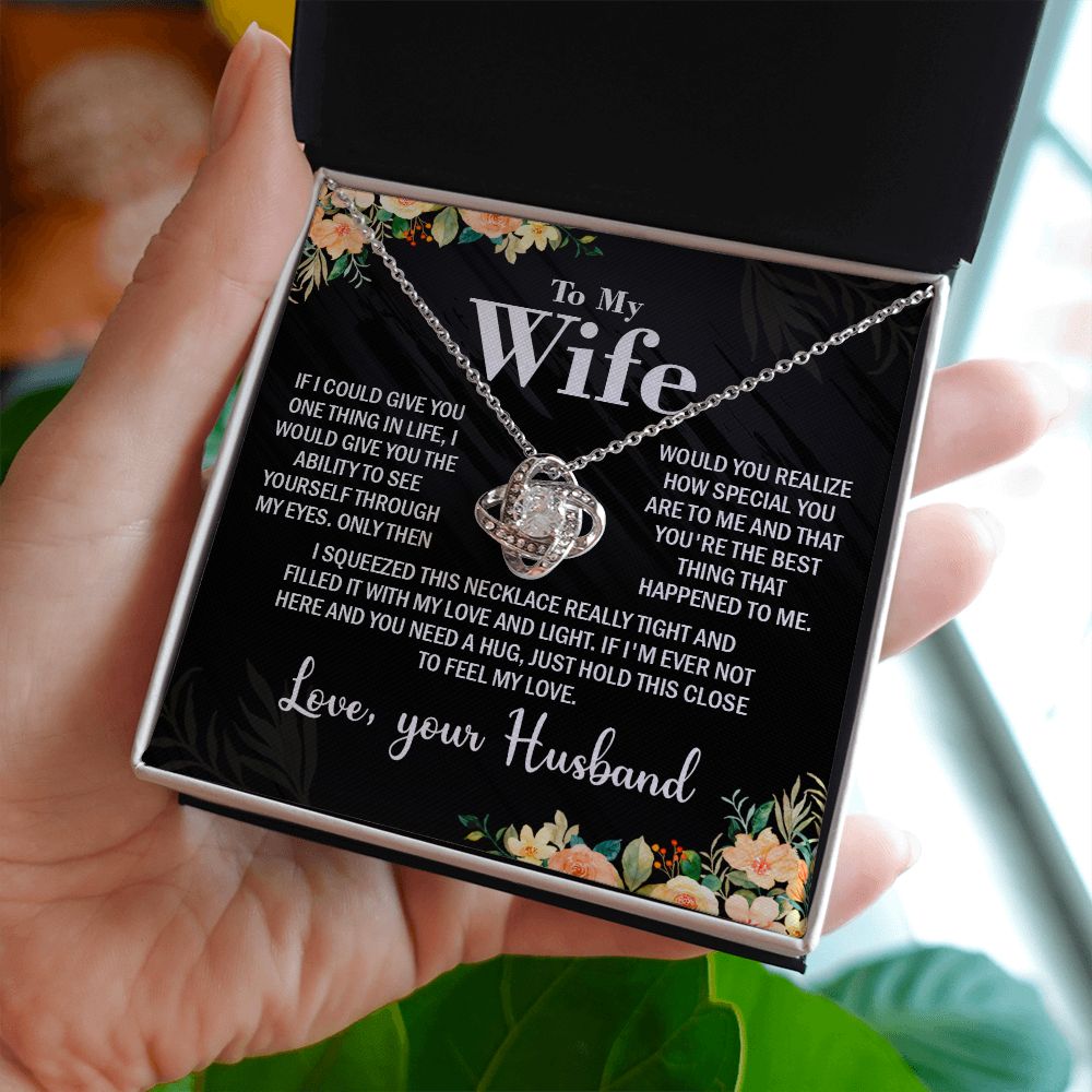 To My Wife Necklace Gift for Her on Anniversary, Birthday, Christmas, New Year & more