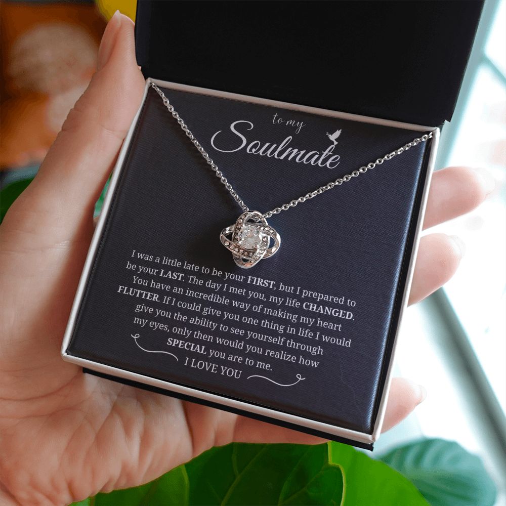 To My Soulmate Necklace for Women: A Beautiful Reminder of Your Love, Couples Gifts Necklace, Birthday Christmas Jewelry Romantic Gifts For My Wife SNJW23-270205