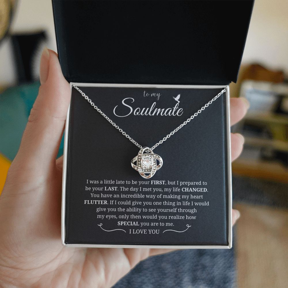 To My Soulmate Necklace for Women: A Beautiful Reminder of Your Love, Couples Gifts Necklace, Birthday Christmas Jewelry Romantic Gifts For My Wife SNJW23-270205