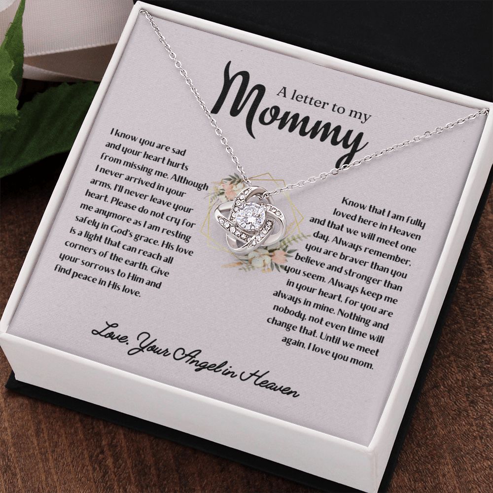 Miscarriage Remembrance Necklace, A letter to mommy - Sympathy Gift for Mother After Losing Baby Angel, Baby Loss Gift, Infant Loss Gifts, Loss Of Baby Necklace SNJW23-230202