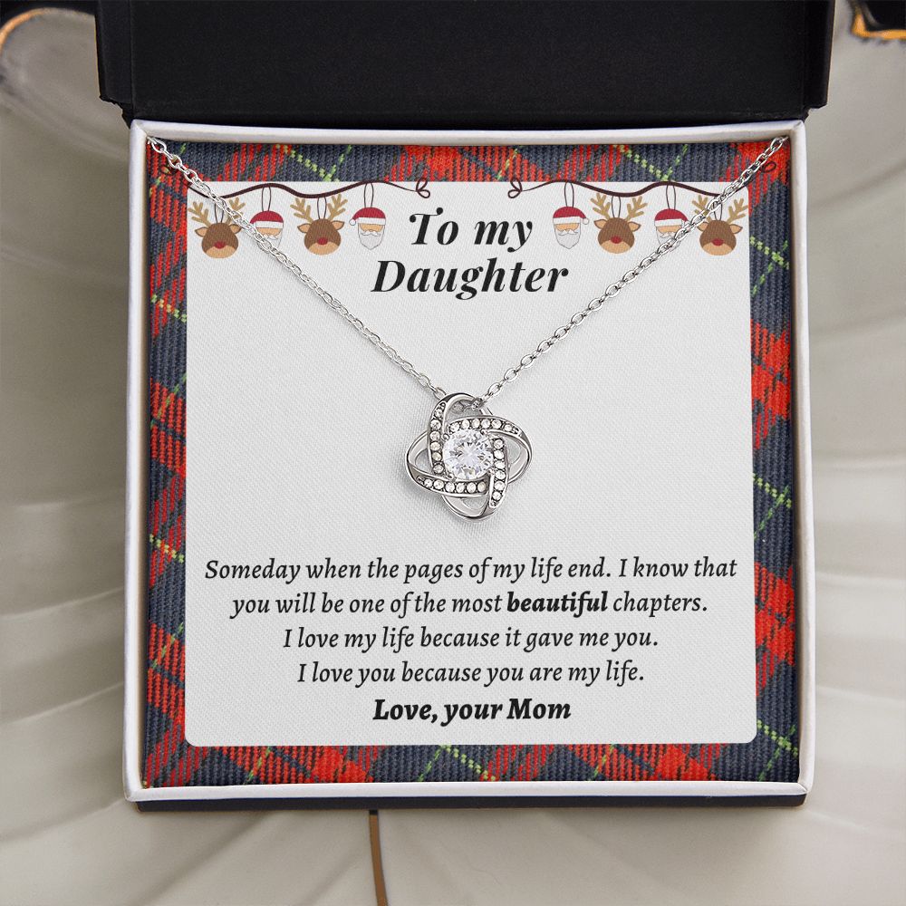 Necklace Gift For Daughter - I love you because you are my life!