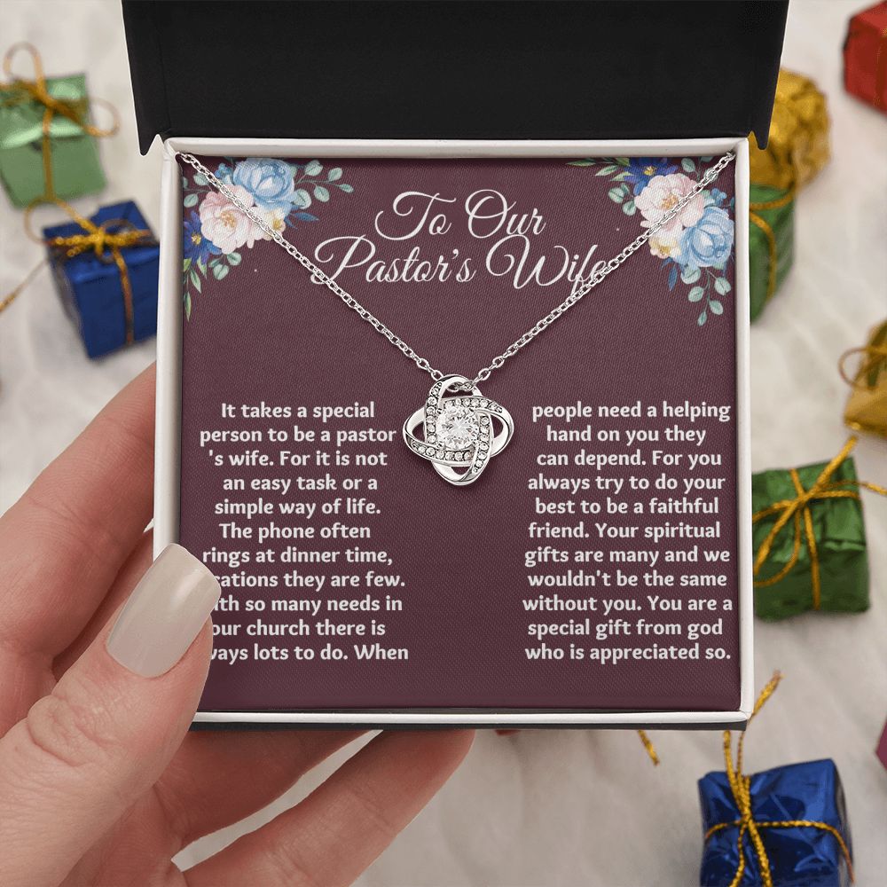 Unique Christmas Gift for Pastor's Wife: Engraved Appreciation Necklace"