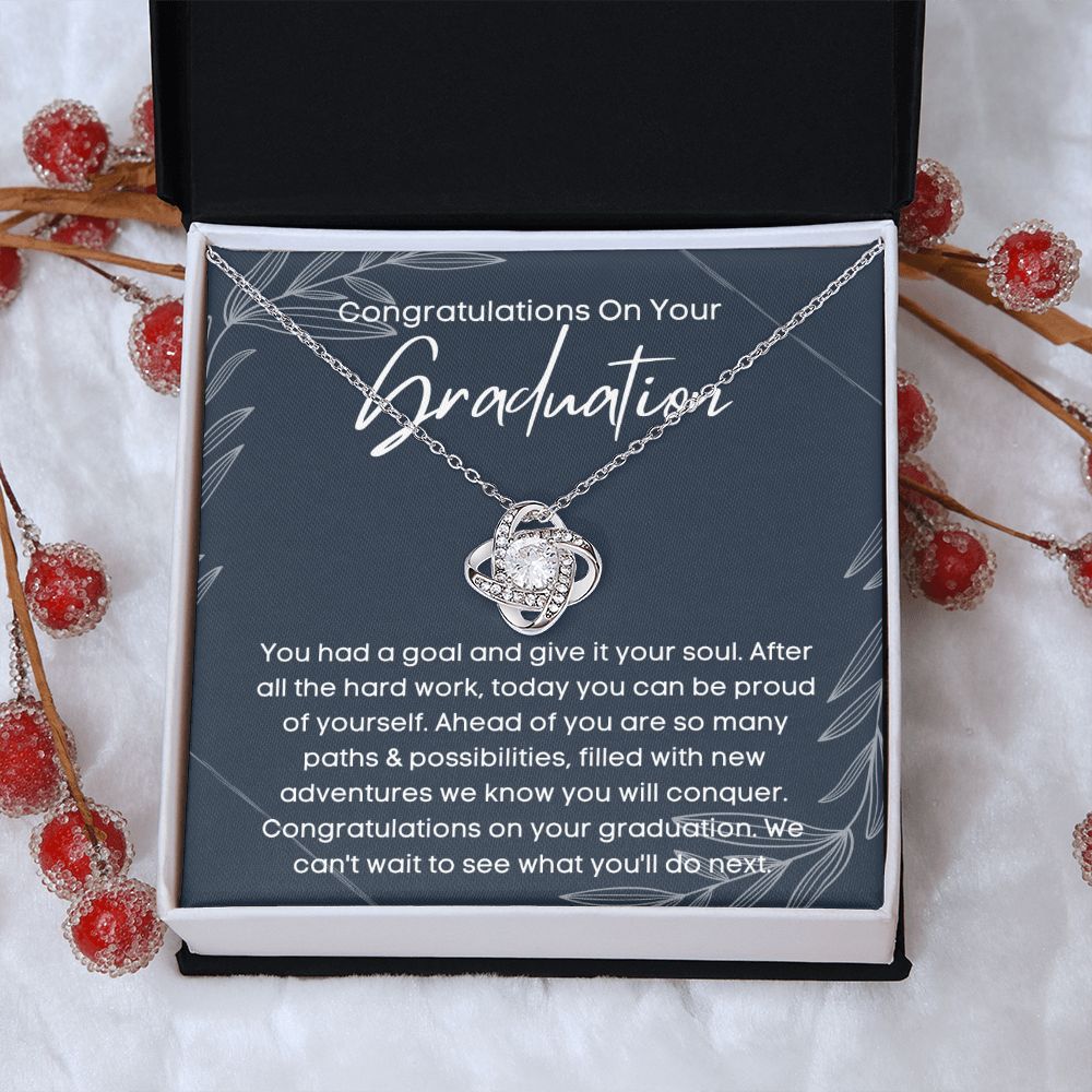 Personalized Graduation Necklace for Her - Custom Engraved Pendant to Celebrate Her Accomplishments