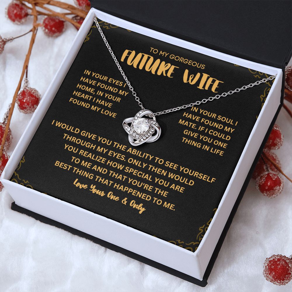 To My Beautiful Future Wife Necklace - A Heartfelt Gift That Will Make Her Heart Melt | Unique Message Card Included
