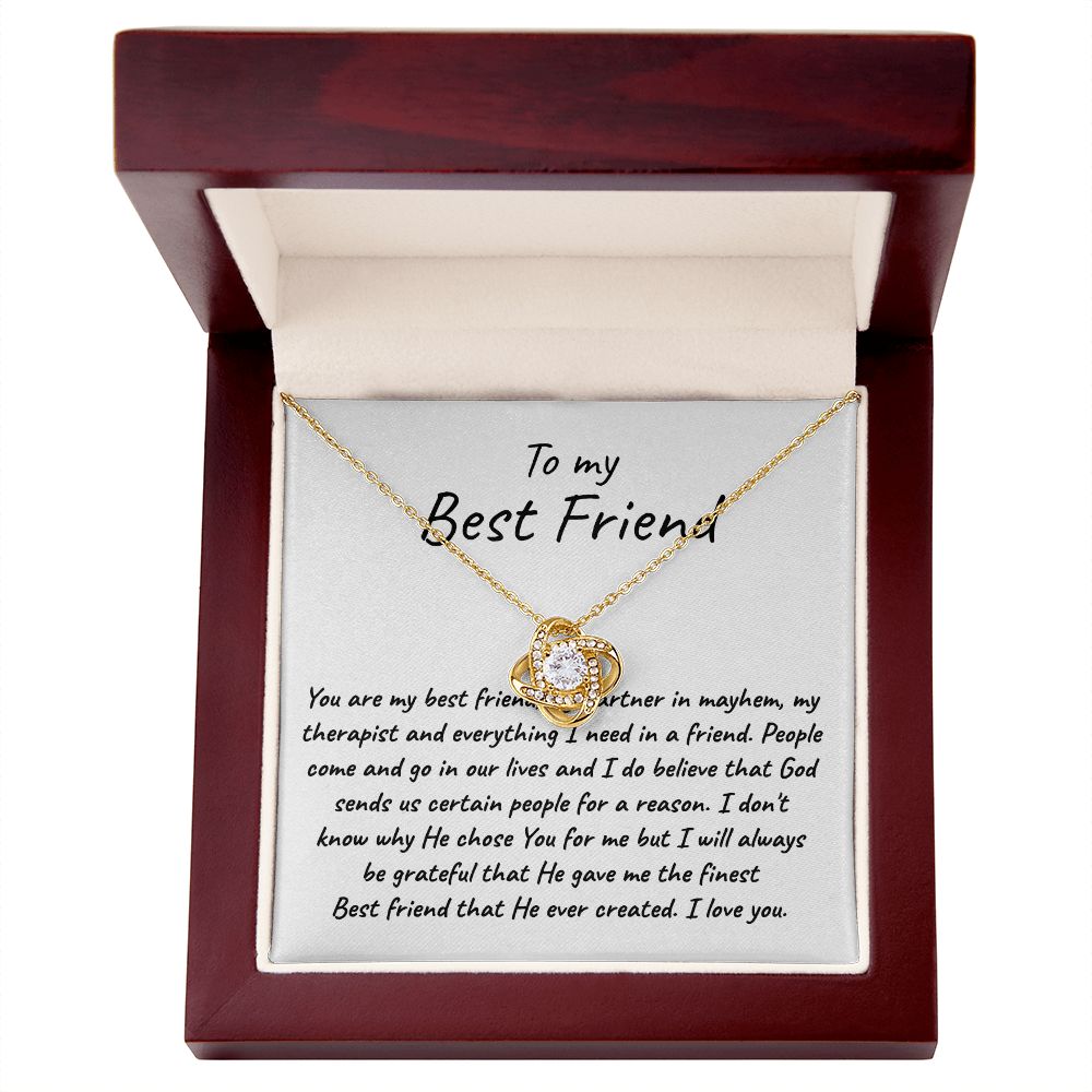 The Love Knot Necklace To My Best Friend, CHRISTMaS GIFT IDEa; Suitable for Sister-in-law; Longtime Friend