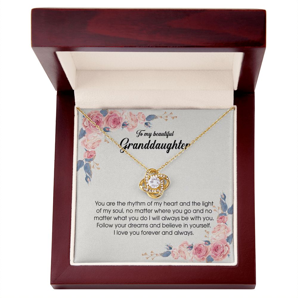 To My Beautiful Granddaughter, Love Knot Necklace, Granddaughter Gift 5A-VPQJ-ZWJ0