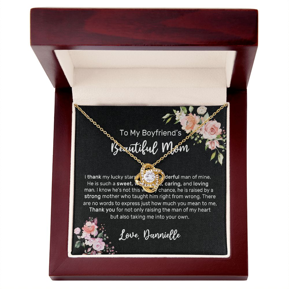 Boyfriend Mom Necklace,Gift for Boyfriend Mother,Birthday Gift,Christmas Gift,Mothers Day Gift for Boyfriends Mom Message Card tt2411 (Dannielle)