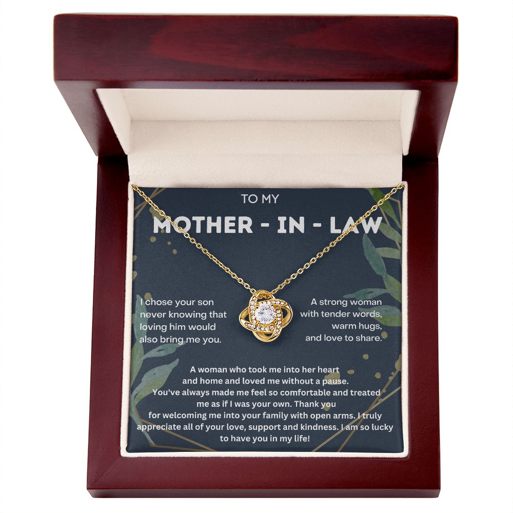 Personalized Mother-in-Law Christmas Gift: Daughter-in-Law Necklace with Message Card - Perfect Christmas Gift