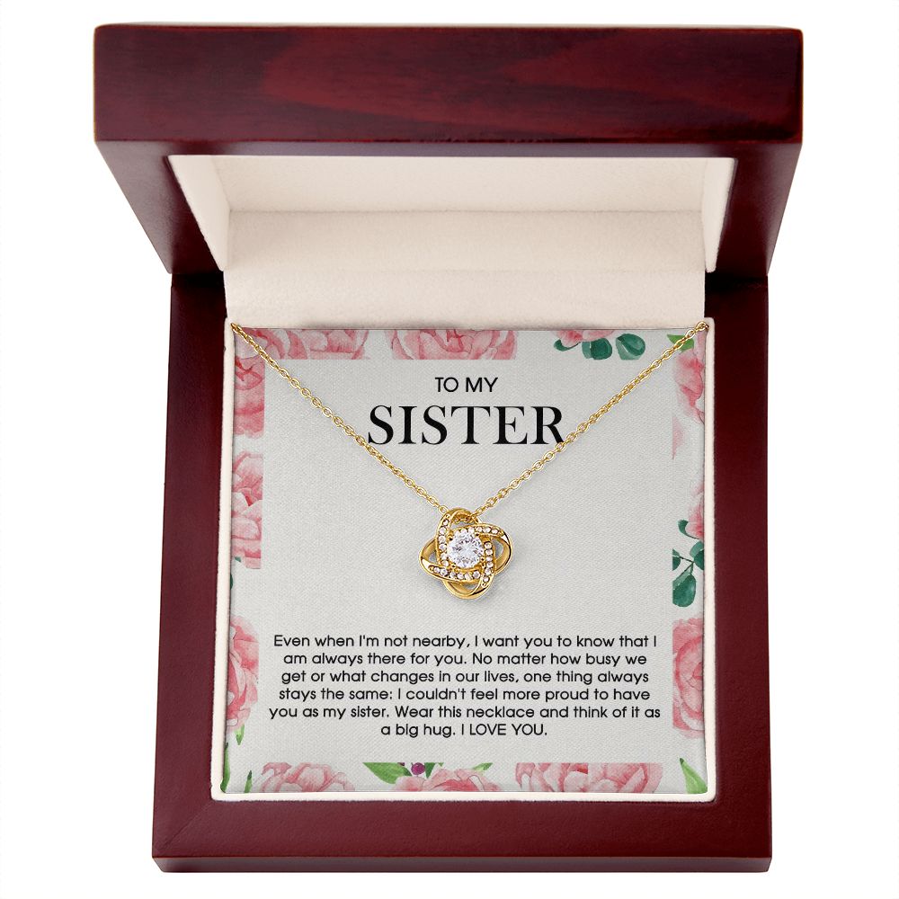 To My Sister Love Knot Necklace Gift With Notecard | Christmas Gift For Sister | Sister Gift Ideas | Sister Birthday, Thank You, Inspiring 10121 ttstore-1012-01x13