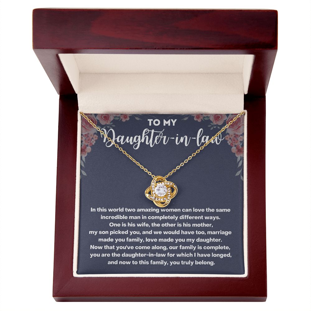 Daughter-in-Law Christmas Gift - Elegant Necklace with Personalized Card to Celebrate the Season